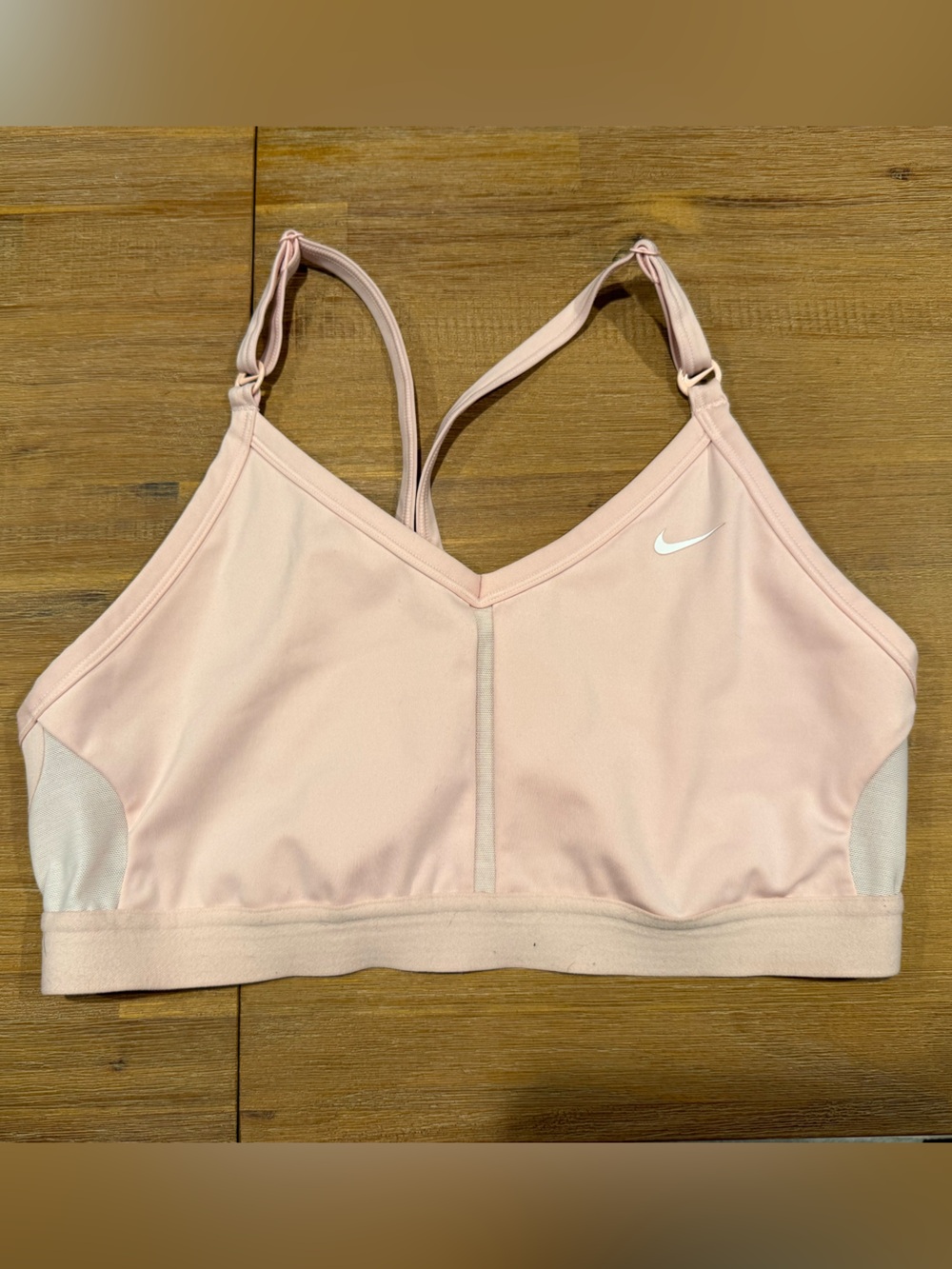 Nike Pink Light-Support Sports Bra with Adjustable Straps
